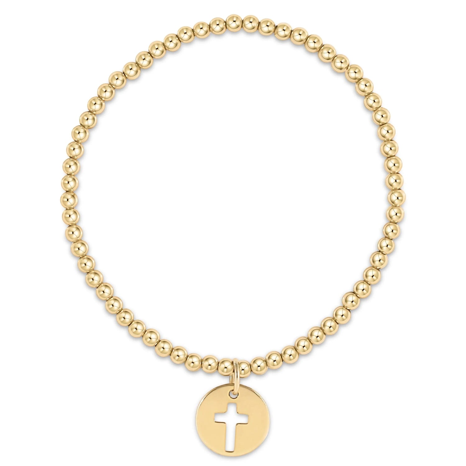 Enewton Extended Classic Gold 3mm Bead Bracelet Blessed Gold Disc JEWELRY ENEWTON 