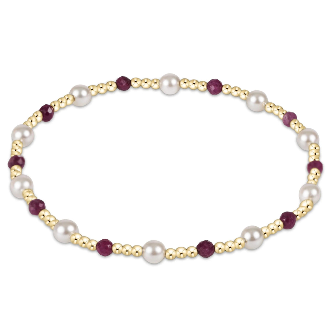 Enewton Pearl Sincerity Pattern 4mm Bead Bracelet- Ruby JEWELRY ENEWTON 