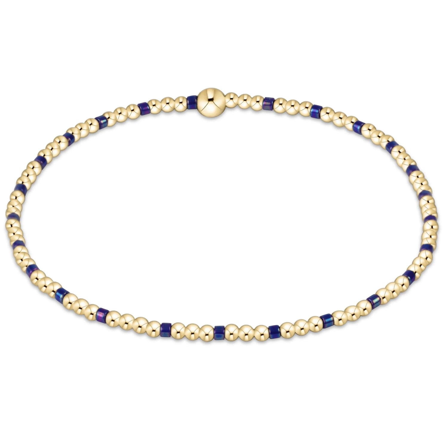 Enewton Hope Sincerity Pattern 2mm Bead Bracelet- Blue Metallic JEWELRY ENEWTON 