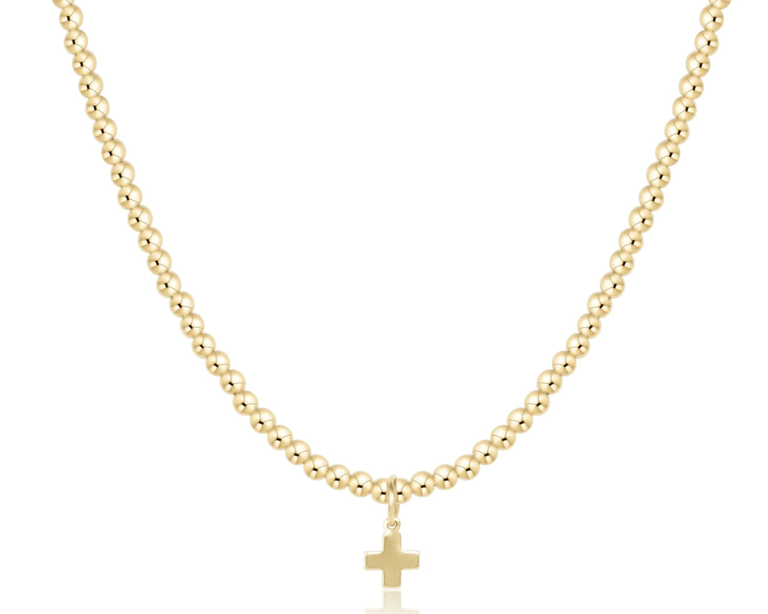 Enewton 15" Choker Classic 3mm Bead Signature Cross JEWELRY ENEWTON 