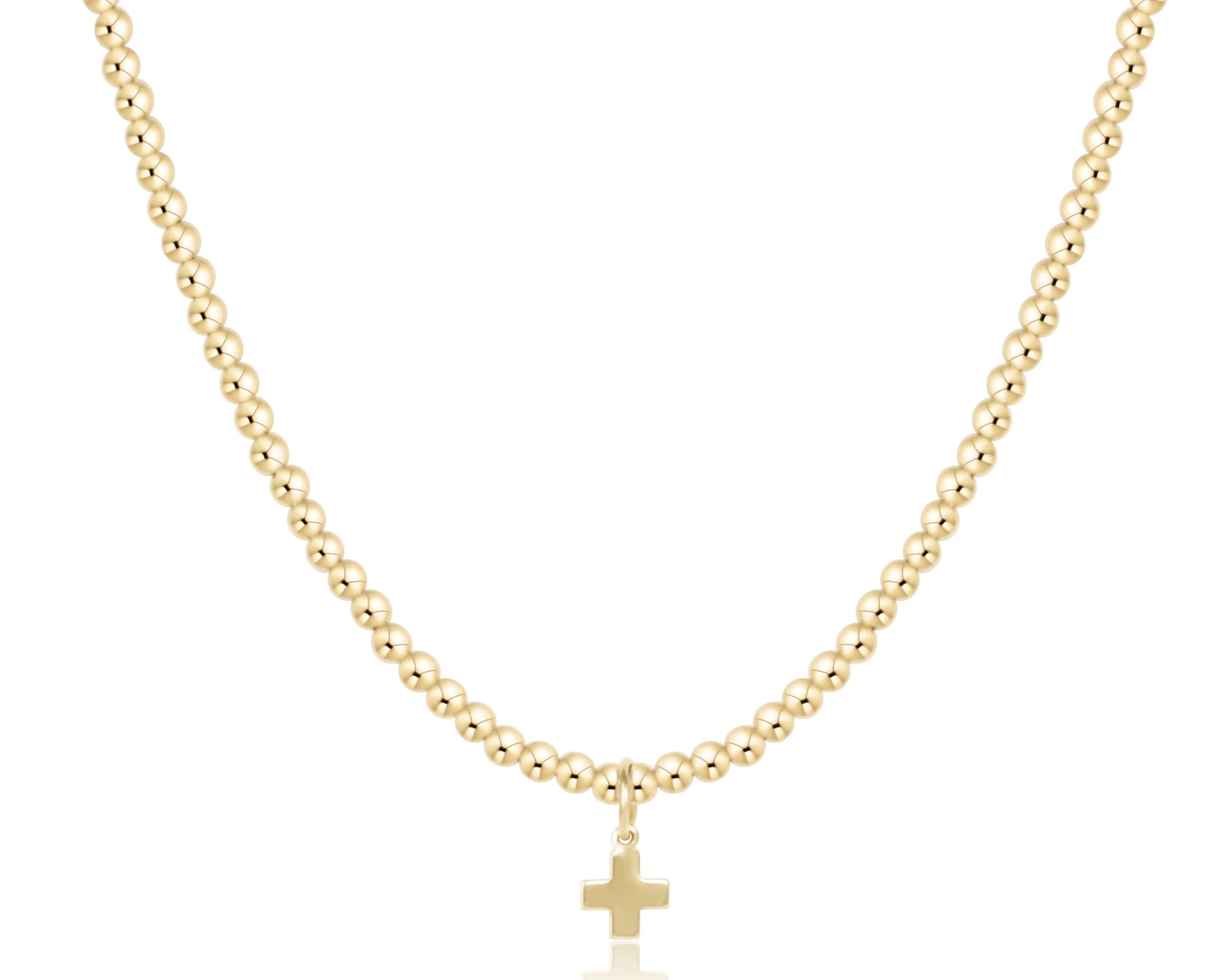 Enewton 15" Choker Classic 3mm Bead Signature Cross JEWELRY ENEWTON 