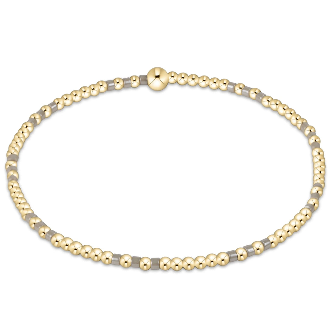 Enewton Hope Joy Pattern 2mm Bead Bracelet- Taupe with a Twist JEWELRY ENEWTON 