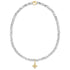 Enewton Silver Faceted Hematite 2mm Bead Bracelet Signature Cross Gold Charm JEWELRY ENEWTON 