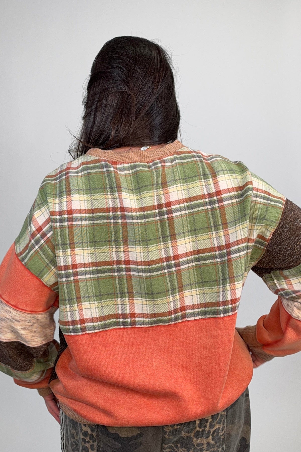 Mixed Media Sweatshirt JRTOP CASUAL TOP:~~Unassigned~~ EASEL 