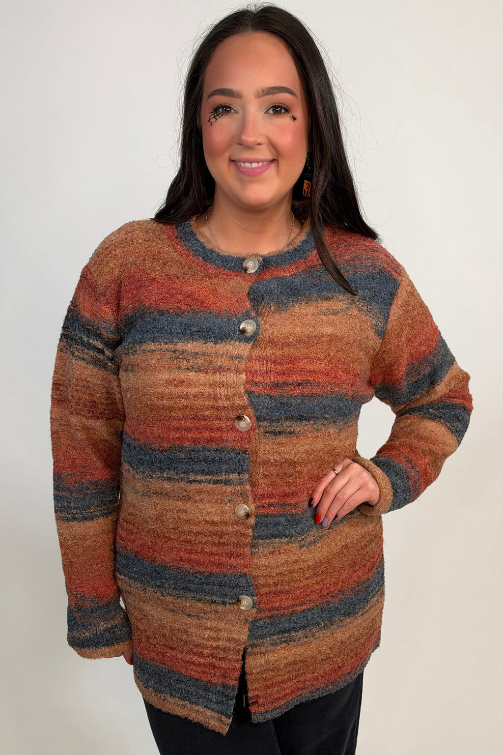 Stripe Button Down Cardigan OUTFIT COMPLETER:~~Unassigned~~ CREATION 