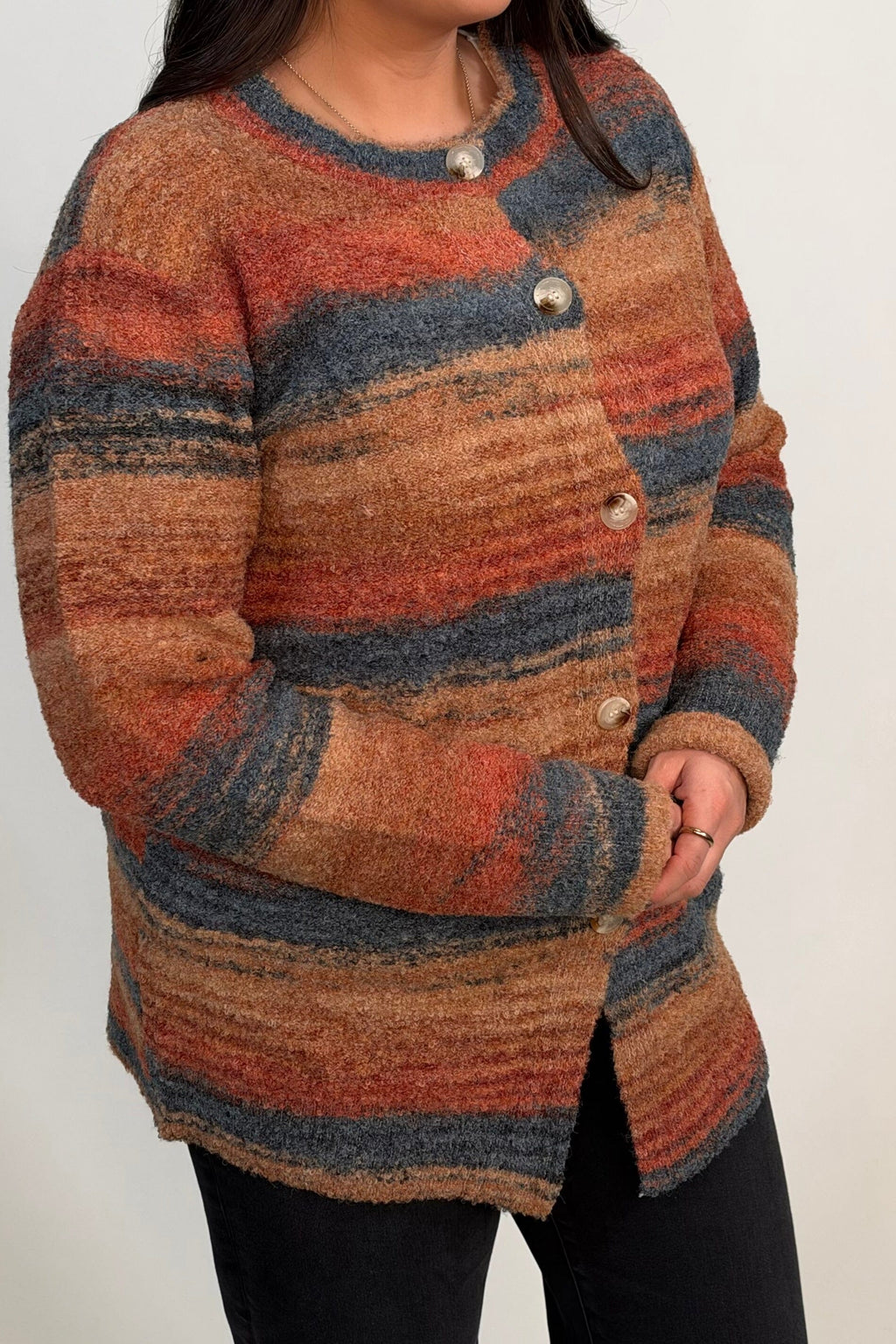 Stripe Button Down Cardigan OUTFIT COMPLETER:~~Unassigned~~ CREATION 