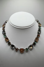 Medium Emerald and Round Necklace in "Vintage Lace" - Silver Plated BETTERBRANDJEWELRY:ANECK MICHALSMARIANA 