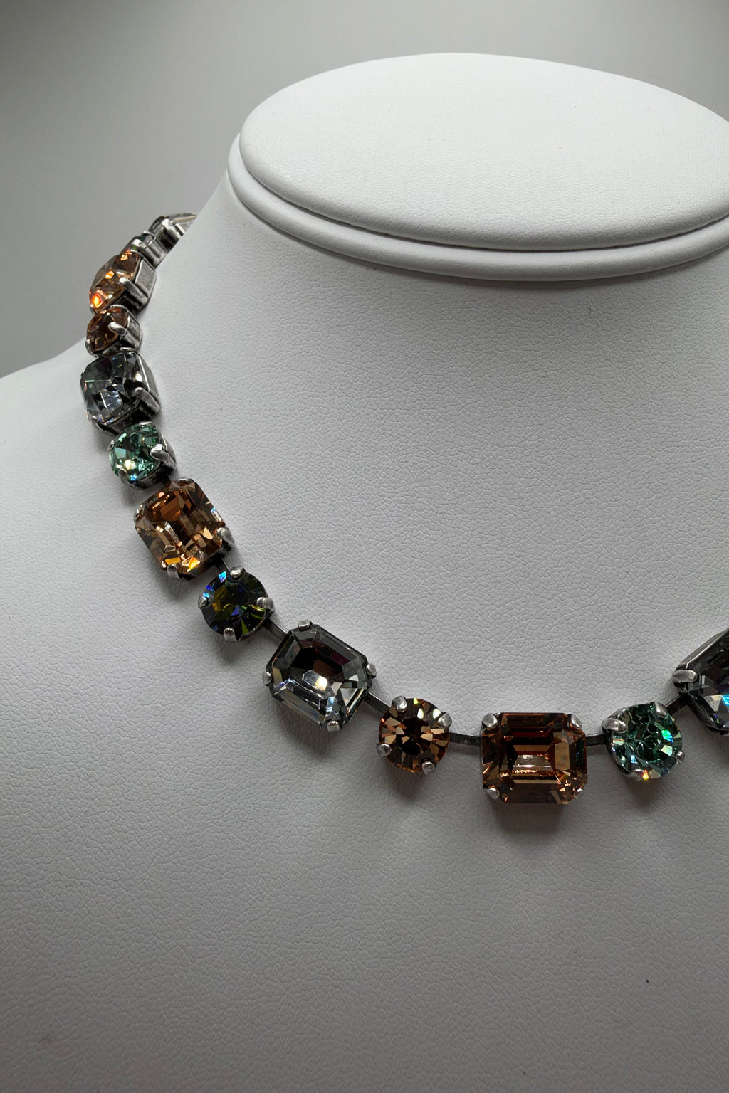 Medium Emerald and Round Necklace in "Vintage Lace" - Silver Plated BETTERBRANDJEWELRY:ANECK MICHALSMARIANA 