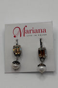 Small Emerald Leverback Earrings with Drop in "Vintage Lace" Silver Plated BETTERBRANDJEWELRY MICHALSMARIANA 