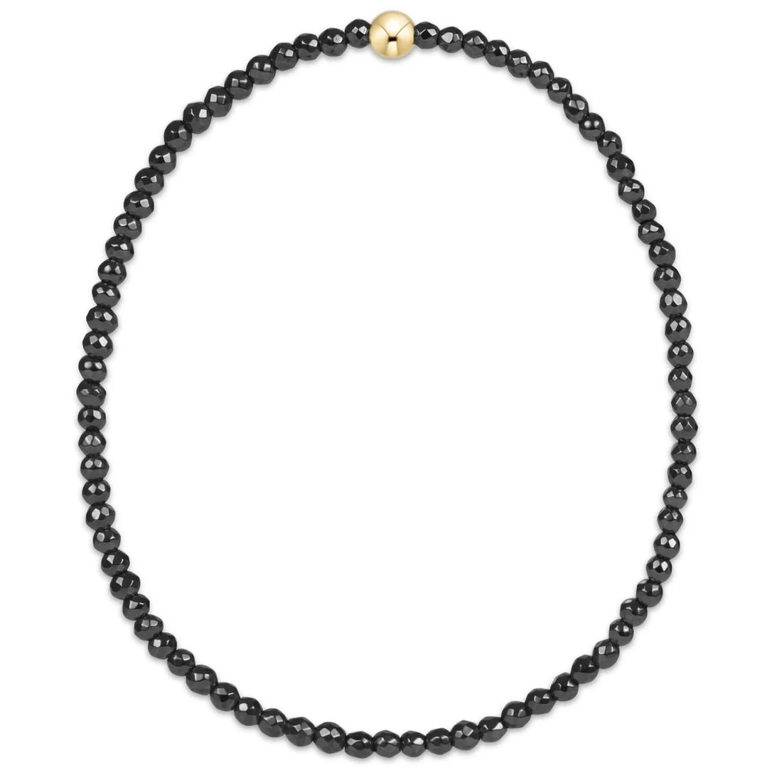 Faceted Hematite 2mm Bead Bracelet JEWELRY ENEWTON 