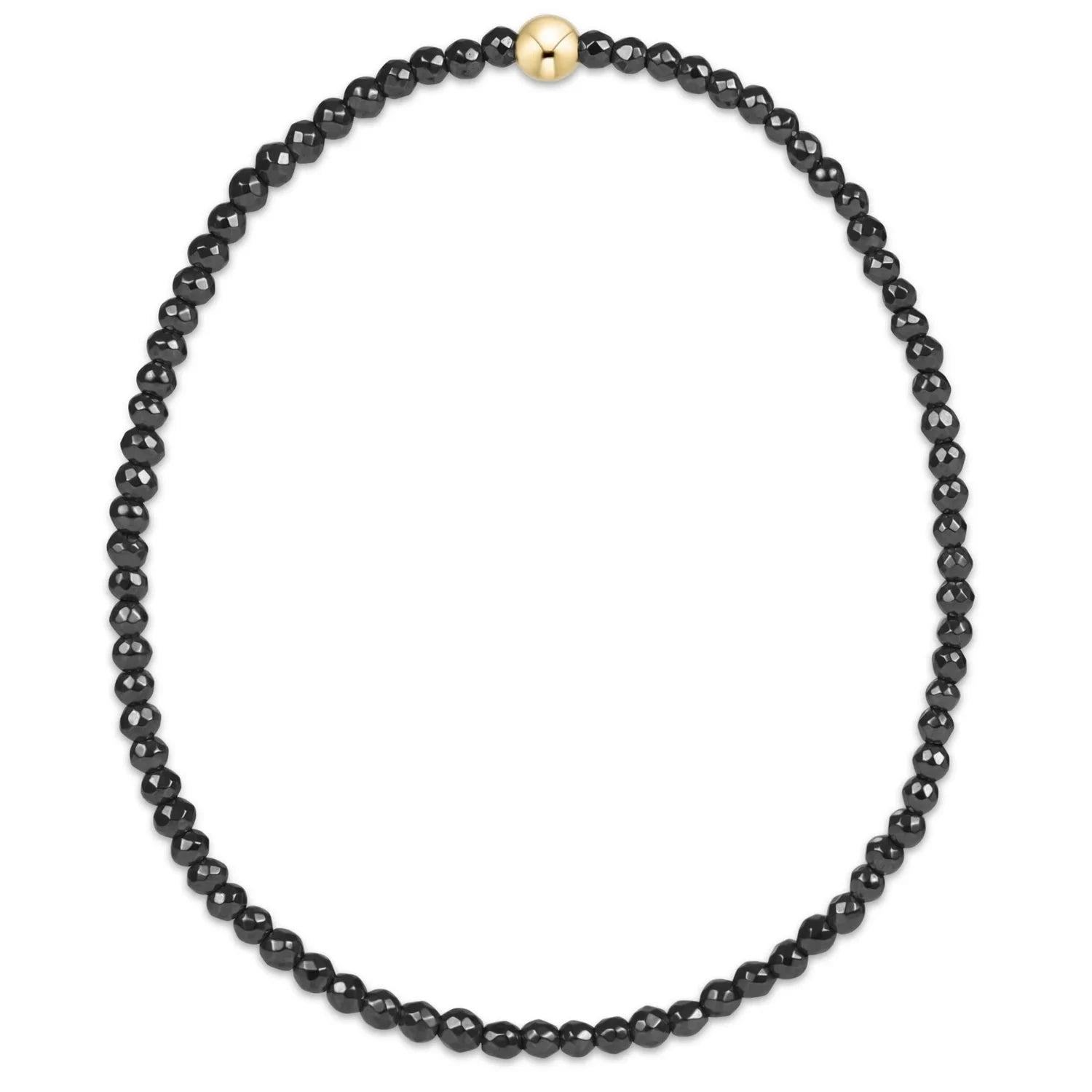 Faceted Hematite 2mm Bead Bracelet JEWELRY ENEWTON 