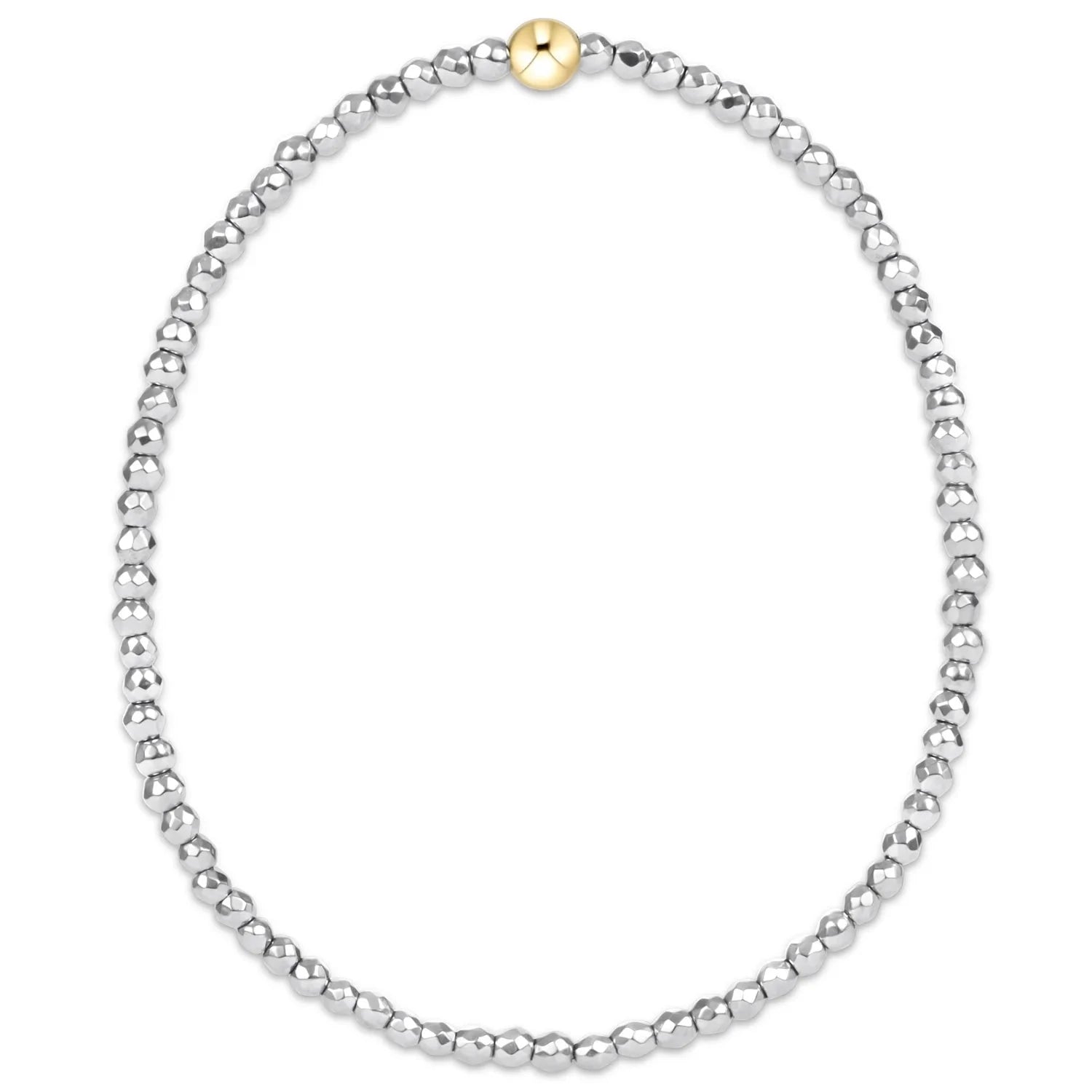 Enewton Silver Faceted Hematite 2mm Bead Bracelet JEWELRY ENEWTON 