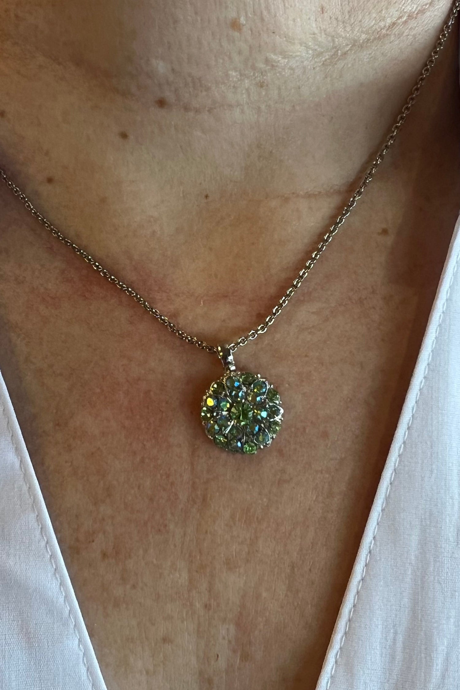 Guardian Angel Pendant - Peridot Aurora Borealis BETTERBRANDJEWELRY Mariana 